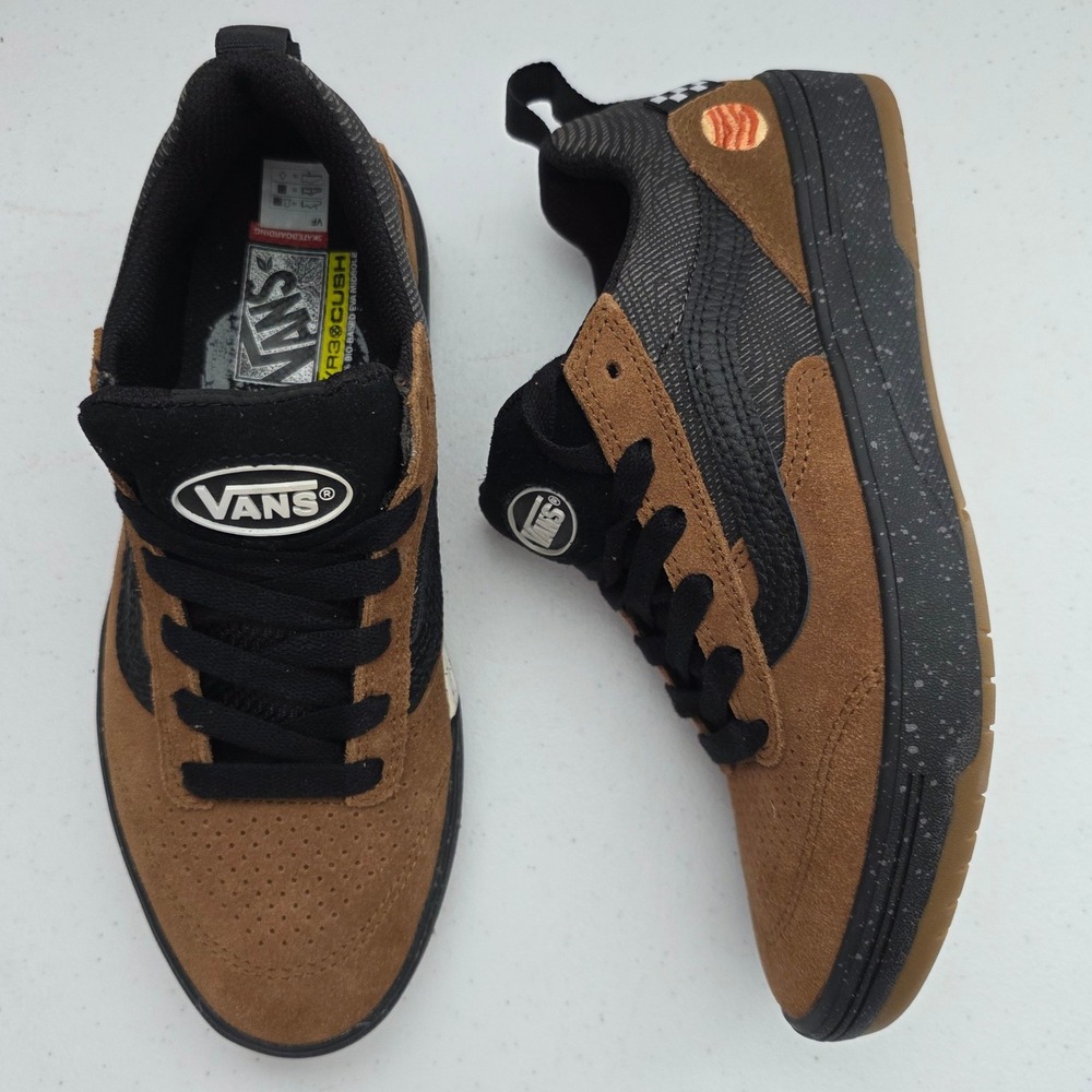 Vans Zahba Zion Wright Mens 4.5 Brown Black New Suede Skate Shoes